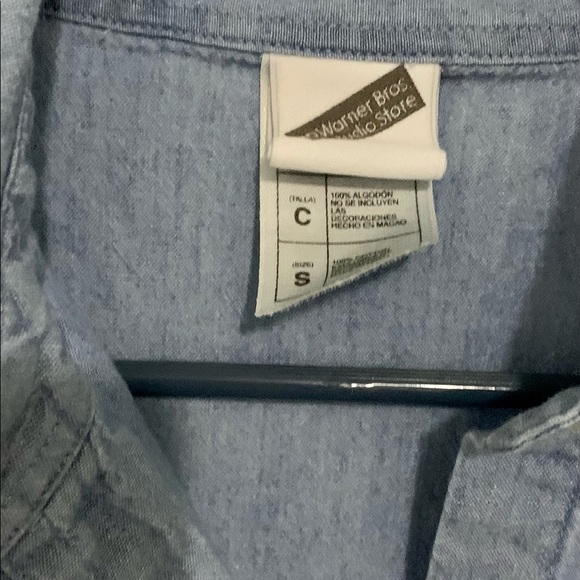 Vintage Tweety Warner Bros chambray shirt size small - Picture 3 of 4